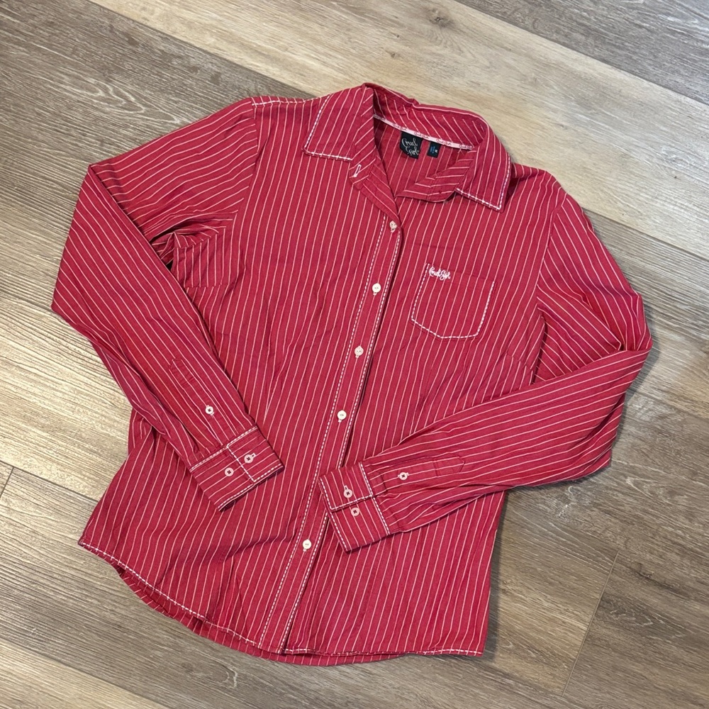 Vintage ladies striped button down